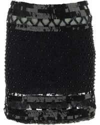 Alberta Ferretti - Embellished Mesh Mini Skirt - Lyst