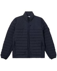 Stone Island - Quilted Jacket With Logo Patch - Lyst