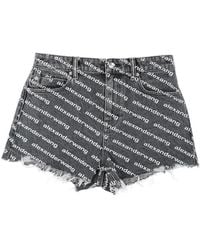 Alexander Wang - Shorts With All Over Logo - Lyst
