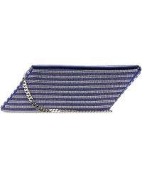 Kara - Two Tone Rhinestones Clutch - Lyst