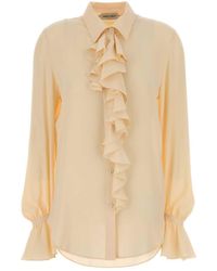 Alberta Ferretti - Peach Crepe Mini Shirt - Lyst