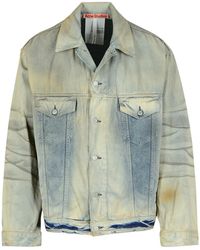 Acne Studios - Chaqueta de algodón azul claro de acné estudios - Lyst
