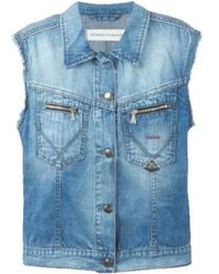P.A.R.O.S.H. - Sleveless Denim Gilet - Lyst