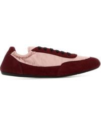 Prada - Two-Tone Re-Nylon And Suede Collapse Sneakers - Lyst