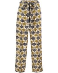 Max Mara - Timec Printed Silk Fluid Trousers - Lyst