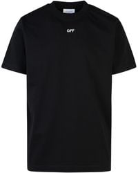 Off-White c/o Virgil Abloh - Uit Witte 'stitch Arrow' Zwart Katoenen T -shirt - Lyst