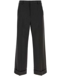 Valentino Garavani - Charcoal Wool Pant - Lyst