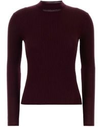 Jil Sander - Burgundy Wool Blend Sweater - Lyst