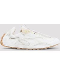 Bottega Veneta - Suede-Trim Sneakers - Lyst