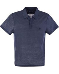 Vilebrequin - Short Sleeved Linen Polo Shirt - Lyst
