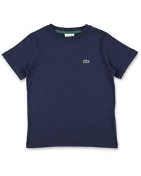 Lacoste - Boys Cotton T-Shirt With Logo Embroidery - Lyst