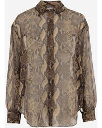 Aspesi - Python Print Zijden Shirt - Lyst