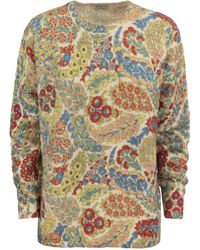 Etro - Wool And Alpaca Jumper With Print - Lyst