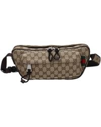 Gucci - Herrens Umhängetaschen aus Stoff in Beige/Ebenholz - Lyst