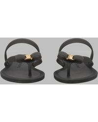 Ferragamo - Strappy Sandals With Statement Footbed - Lyst