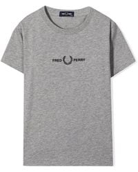 Fred Perry - Embroidered T Shirt - Lyst