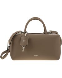 Max Mara - Holdallm Medium Satchel In Natuurlijk Leer - Lyst
