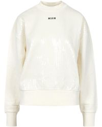MSGM - Pullover Beige - Lyst