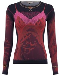 Marine Serre - T-Shirt Met Ronde Hals En Print - Lyst