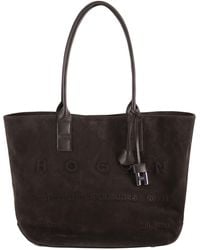 Hogan - Suede Tote Bag With Embossed Logo - Lyst