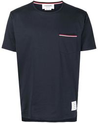 Thom Browne - T-Shirt Met Rwb-Streep - Lyst