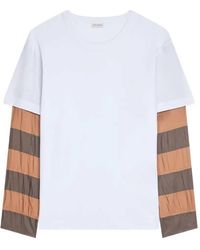 Dries Van Noten - T Shirt With Contrasting Sleeves - Lyst