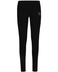 EA7 - Cotton Leggings - Lyst