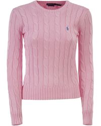 Polo Ralph Lauren - Cotton Cable Knit Crew Neck Jumper - Lyst