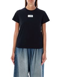 MM6 by Maison Martin Margiela - T Shirts En Polos Zwart - Lyst