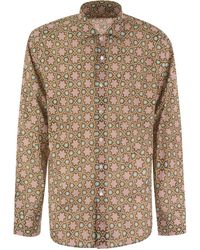 Fedeli - Printed Stretch Cotton Voile Shirt - Lyst