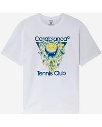 CASABLANCA - Cotton T-Shirt - Lyst
