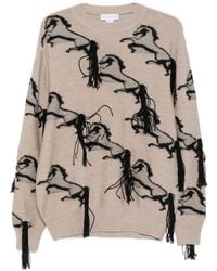 Stella McCartney - Embroidered Horse Wool Jumper - Lyst
