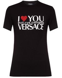 Versace - Gedrucktes Logo T -Shirt - Lyst