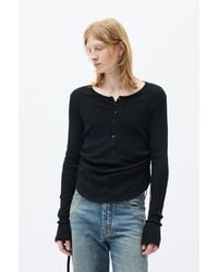 Ann Demeulemeester - Hamar Wrinkled Serafino Top Cotton Rib Jersey - Lyst