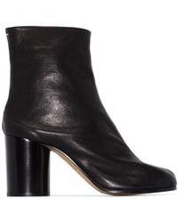 Maison Margiela - Tabi Leather Ankle Boots - Lyst