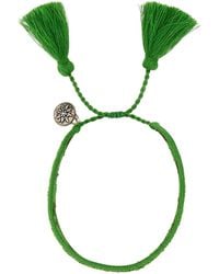 Prada - Two-Tone Suede And Fabric Bracelet - Lyst