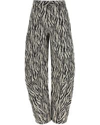 ROTATE BIRGER CHRISTENSEN - Roteer Birger Christensen 'gedrukte Twill -lading' Broek - Lyst