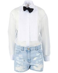 Elisabetta Franchi - Tuta Donna Jeans - Lyst