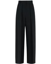 KHAITE - 'Maris' Black Polyester Mischhose - Lyst