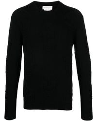 McQueen - Trui Met Doodskop Jacquard - Lyst