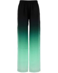 CASABLANCA - Embroidered Satin Wide-Leg Pant - Lyst