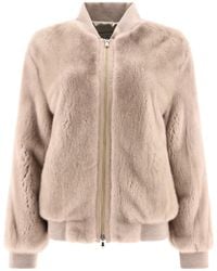 Giovi - Mink Fur Bomber Jacket Jackets - Lyst