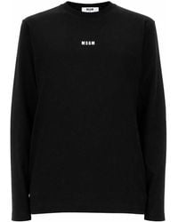 MSGM - T-Shirt Con Logo - Lyst