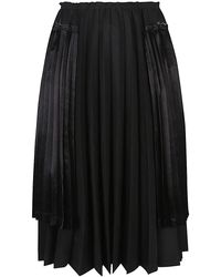 Comme des Garçons - Comme Des Garcons Geplooide Midi Rok - Lyst