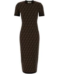 Fendi - Ff Cotton Dress - Lyst
