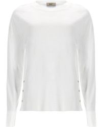 Herno - Maglia Con Bottoni Laterali - Lyst