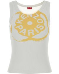 KENZO - Graphic Logo Round Neck Top - Lyst