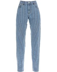 Mugler - Jeans holgados espirales de - Lyst