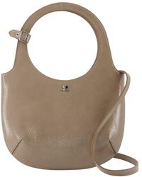 Courreges - Courrages sacs saints en cuir marron - Lyst
