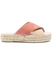 Manebí - Double Sole x Bänder Sandalen - Lyst